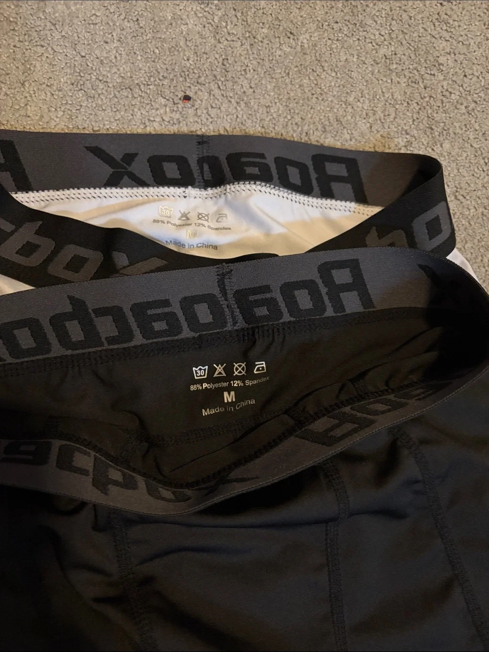 RAGA Kids Compression Shorts - Black and White Duo